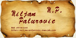 Miljan Palurović vizit kartica